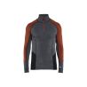 Camiseta interior de cuello con cremallera XWARM, 100 % merino