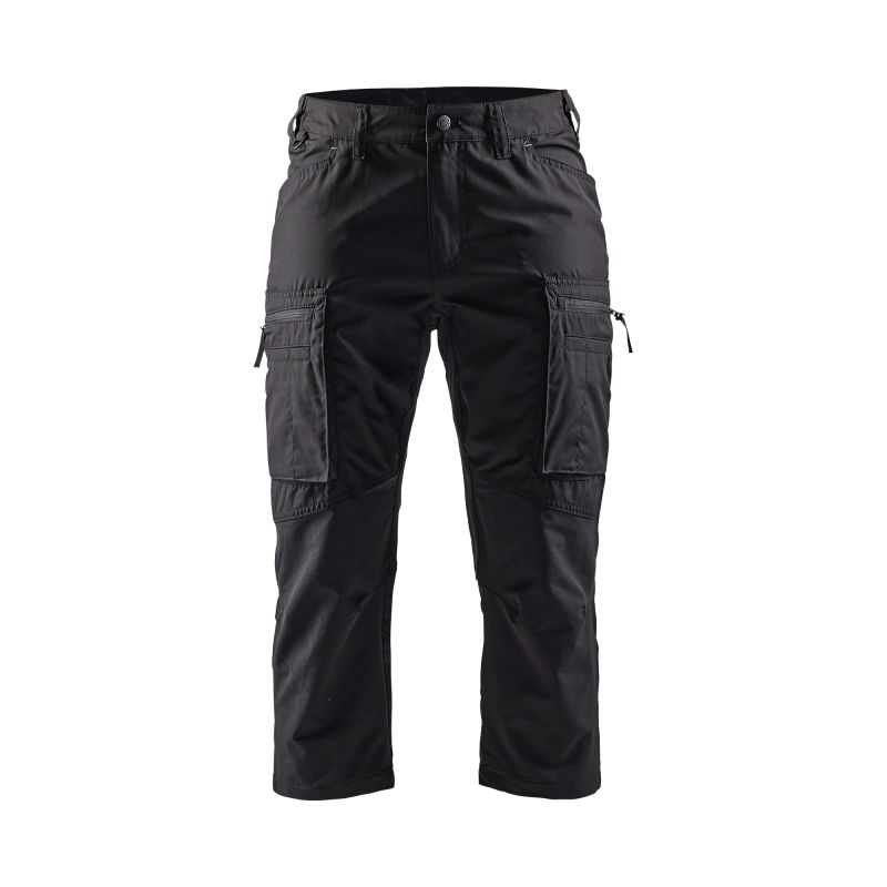 Pantalón pirata de servicio con elástico para mujer