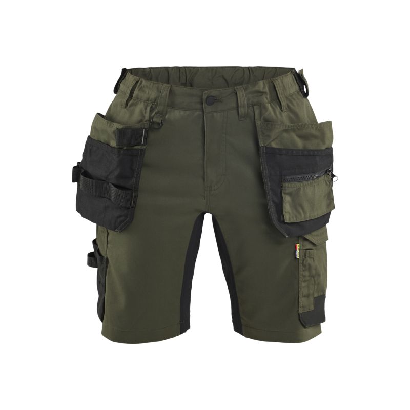 Pantalón corto de trabajo elástico para mujer