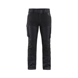 Pantalones de servicio de tela vaquera con elástico