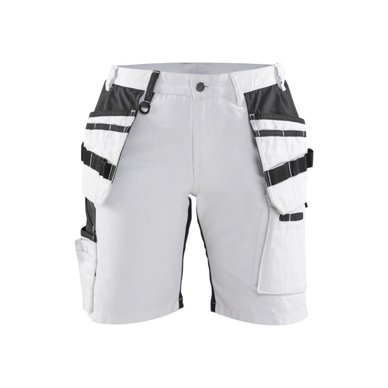 Pantalones cortos de pintora para mujer con elástico