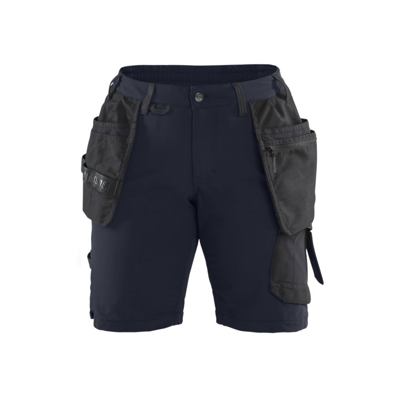 Pantalón corto de trabajo elástico en 4 direcciones, para mujer