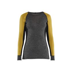 Camiseta interior abrigada 100 % merino para mujer