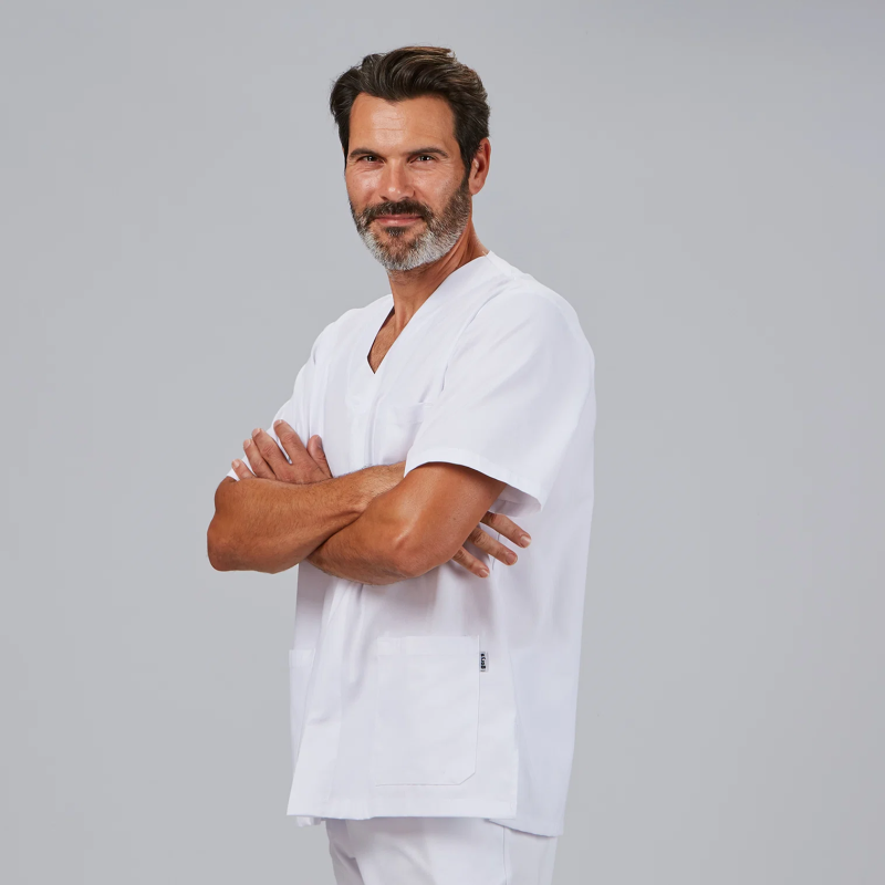 Blusa Hombre Sanitaria Boton Presion M/C | Union Workwear
