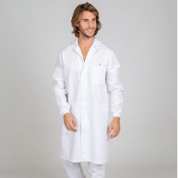 Bata Unisex M/L Sarga Blanca Bordada | Union Workwear